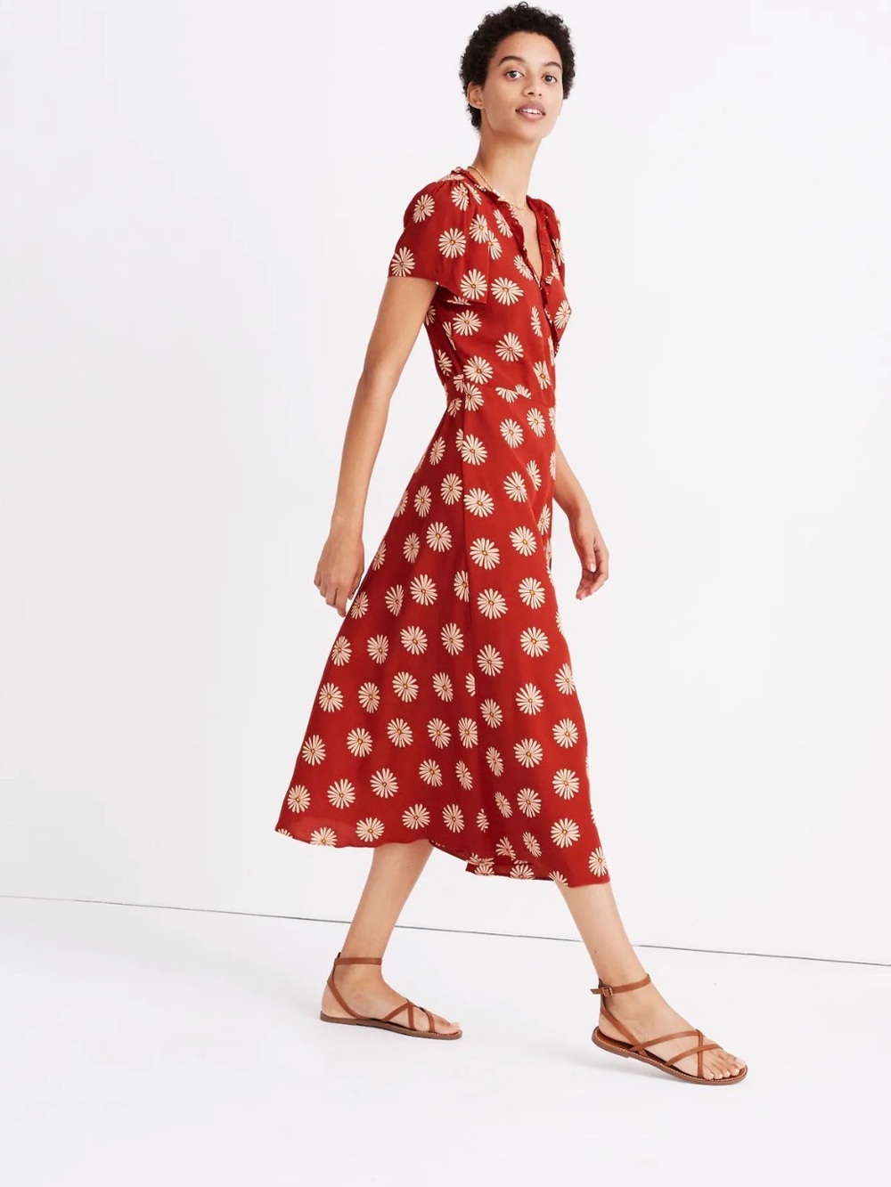 Madewell Wrap Midi Dress - Picture 2 of 7